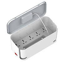Подовжувач із заземленням 2 метри 5 розеток + 2USB Type-C QC Ldnio SCW5354 Qi White N, фото 4