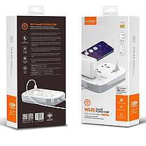 Підовжувач з USB 2 метри Ldnio SCW3451 3USB Type-C 3 розетки QC Wi-Fi White (N019947), фото 5