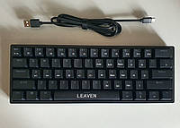 LEAVEN K620 MINI Мини игровая механическая клавиатура 60% blue switches hot swap с подсветкой