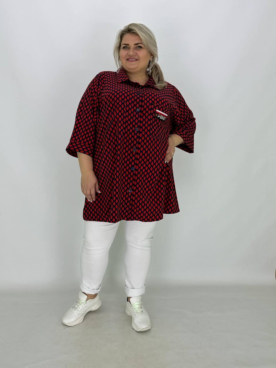 Літня легка та стильна сорочка "Ламантін" 66-68 74-76