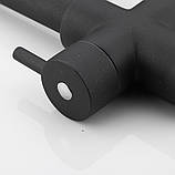 Змішувач для кухні Frap F4352-7 на дві води, чорний, фото 4