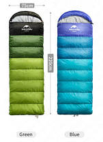 Спальний мішок Naturehike Envelope style U350 NH17S010-D peacock Blue, фото 4