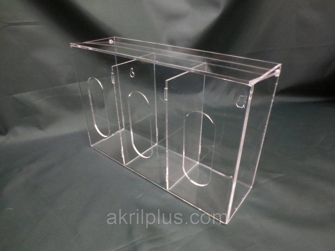 Настінний диспенсер для одноразових медичних масок на 3 відділи