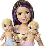 Уцінка Барбі скіпер із ліжечком і двома малюками Barbie Skipper Babysitters Inc Dolls Playset Skipper GFL38, фото 7
