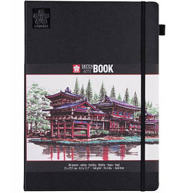 Блокнот-скетчбук "Sakura Sketch" у твердій обкладинці, 80 кремово-білих листів, А4, чорний