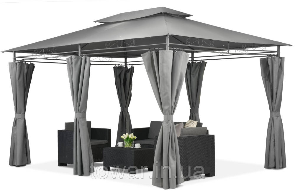 Альтана павільйон 3 х 4 м сір. Польща, фото 1