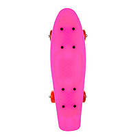Детский скейт пенни борд JP-HB-10V (RL7T) колеса 4 см PVC, 42*13 см (Розовый)