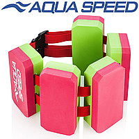 Пояс для аквафитнеса детский пояс для плавания Aqua Speed PAS 5, розово-зеленый (18-30 кг)