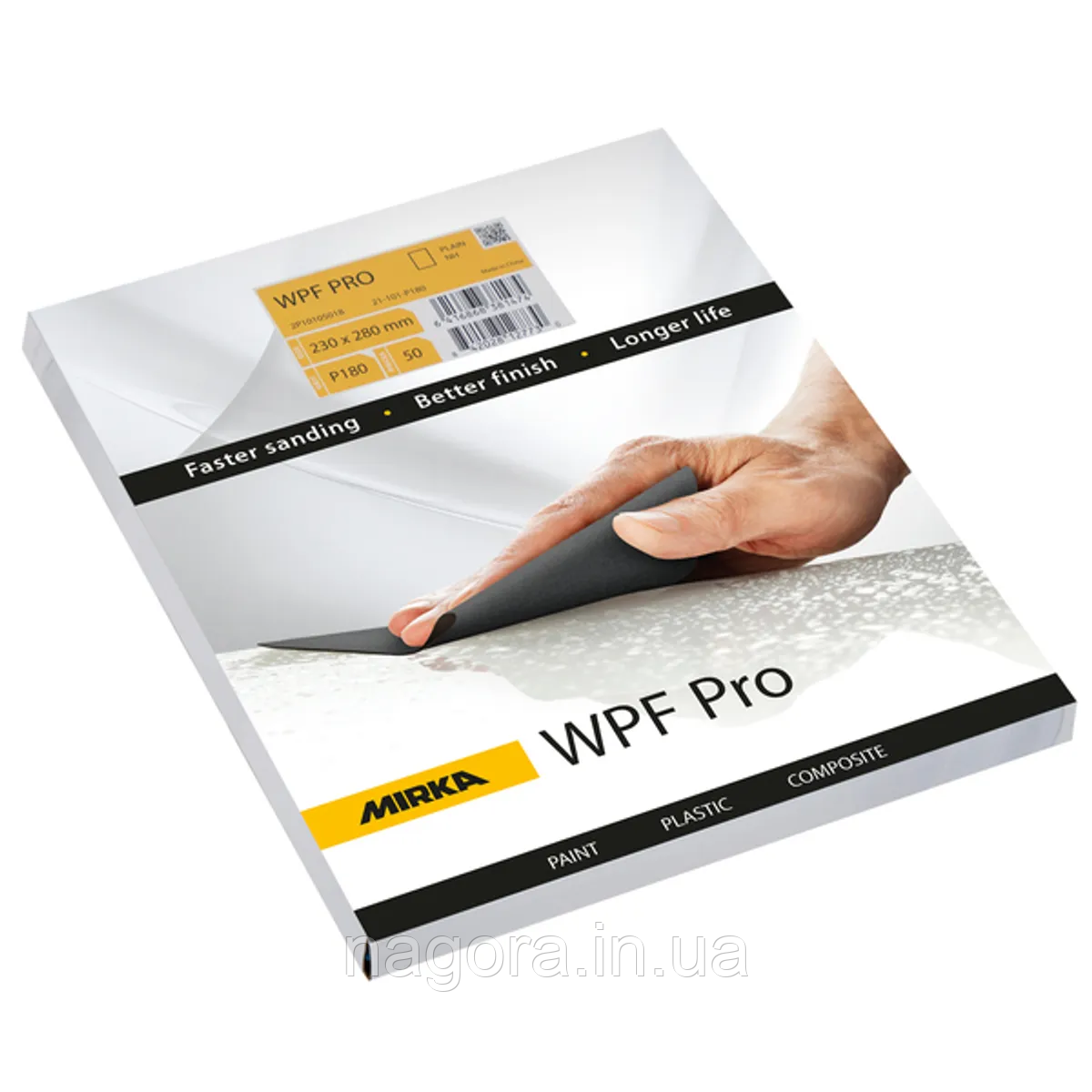 Водостійкий листовий абразив Mirka WPF PRO, 230 мм x 280 мм, P100