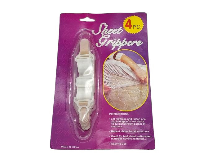 Тримачі затискачі для простирадл Фіксатори кліпси для постільної білизни Гумки для фіксації простирадла набір 4 шт