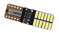 Автомобільна лампочка T10 W5W 4014 24-SMD LED 8 Вт 6000 К 12-24 В (синій)