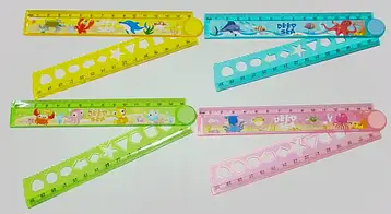 Лінійка пластикова 30см, складається, "Deep Sea"