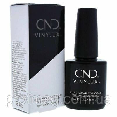 CND Vinylux Weekly Top Coat - швидковисихаюче верхнє покриття для лаку Вінілюкс, 15 мл, топ для лаку