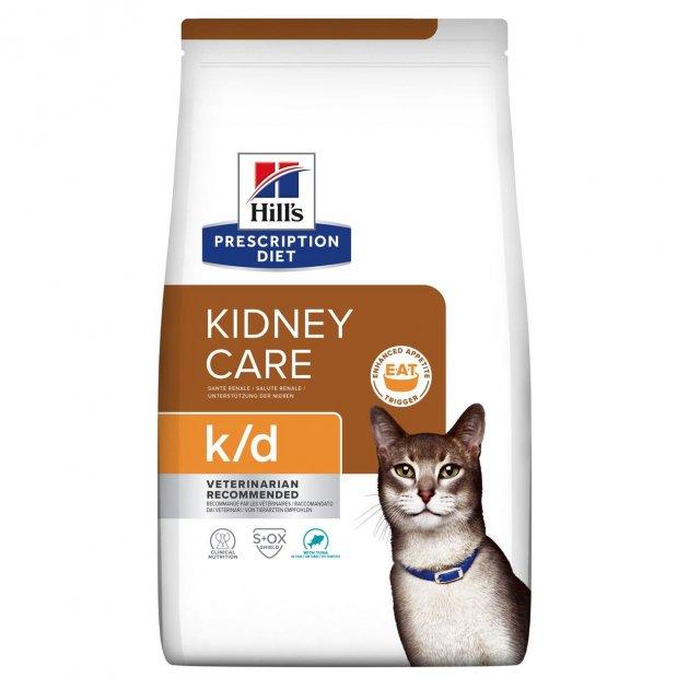 Сухий корм для котів при захворюванні нирок Hills PD Feline K/D зі смаком тунця 1,5 кг