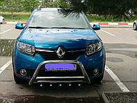 Защита переднего бампера - Кенгурятник Renault Sandero-Stepway 2 (12+)