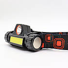 Налобний LED ліхтар акумуляторний BL-8101 XPE+COB / Світлодіодний магнітний ліхтарик на лоб, фото 4