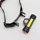 Налобний LED ліхтар акумуляторний BL-8101 XPE+COB / Світлодіодний магнітний ліхтарик на лоб, фото 8