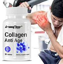 Для суставів та зв'язок IronFlex Collagen Anti Age 90 таблеток, фото 5