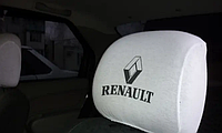 Чехлы на подголовники белые (2 шт) RENAULT