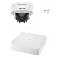 Комплект відеоспостереження на 8 камер Hikvision DS-2CD1121-I(F) (2.8 мм) + DS-7108NI-Q1(C) (Full HD, 1080p)