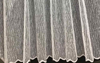 Тюль з однотонним візерунком жакард у зал спальня кухню