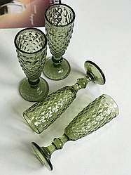 Келих для шампанського кубок "Смарагд2" зелений 150 мл