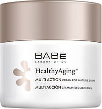 Крем мультифункціональний для зрілої шкіри обличчя 60+ Babe Laboratorios Healthy Aging Multi Action Cream For Mature Skin, 50 мл