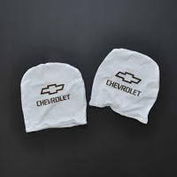 Чохли на підголівники білі (2 шт.) CHEVROLET