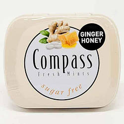 Льодяники Compass Ginger Honey з смаком імбиру та меду 12шт по 14g без цукру Німеччина