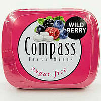 Леденцы Compass Wild Berry со вкусом лесных ягод 12 шт по 14g без сахара Германия