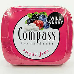 Льодяники з смаком лісових ягід Compass Wild Berry 12 шт по 14g без цукру Німеччина