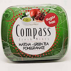 Льодяники Compass Matcha Green Tea Pomegranate 12шт по 14g з смаком гранату без цукру Німеччина