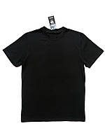 Чоловіча чорна базова футболка. Чоловіча однотонна футболка M, L Basic чорний