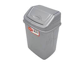 Відро для сміття з кришкою, що хитається Відро для сміття пластикове №0 4174 Senyayla Plastik 13,5*10 cm H 19,5 cm