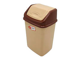 Відро для сміття з кришкою, що хитається Відро для сміття пластикове №1 4175 Senyayla Plastik 18*14,5 cm H 29 cm