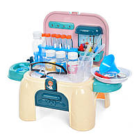 Детский игровой набор Доктора DK666-12D медицинский набор в чемодане складывается в стол