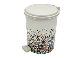Відро для сміття з педаллю Відро для сміття з кришкою пластикове №2 Малюнок №365 Elif D 22 cm H 28 cm 11 літрів