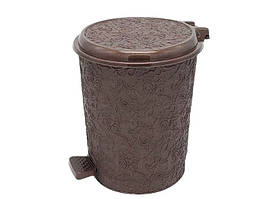 Відро для сміття з педаллю Відро для сміття з кришкою пластикове Ажур №326 Elif plastik D 27 cm H 33 cm 16 л