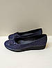 STTOPA Розміри 33-43. Балетки великих розмірів із натуральної шкіри. 159-3343 Сині, фото 2