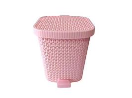 Відро з педаллю для сміття і туалетного паперу пластикове R8126 "В'язка" 8 літрів Сміттєві відра