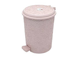 Відро для сміття з педаллю Відро для сміття з кришкою пластикове Ажур №325 Elif plastik D 22 cm H 29 cm 10 л