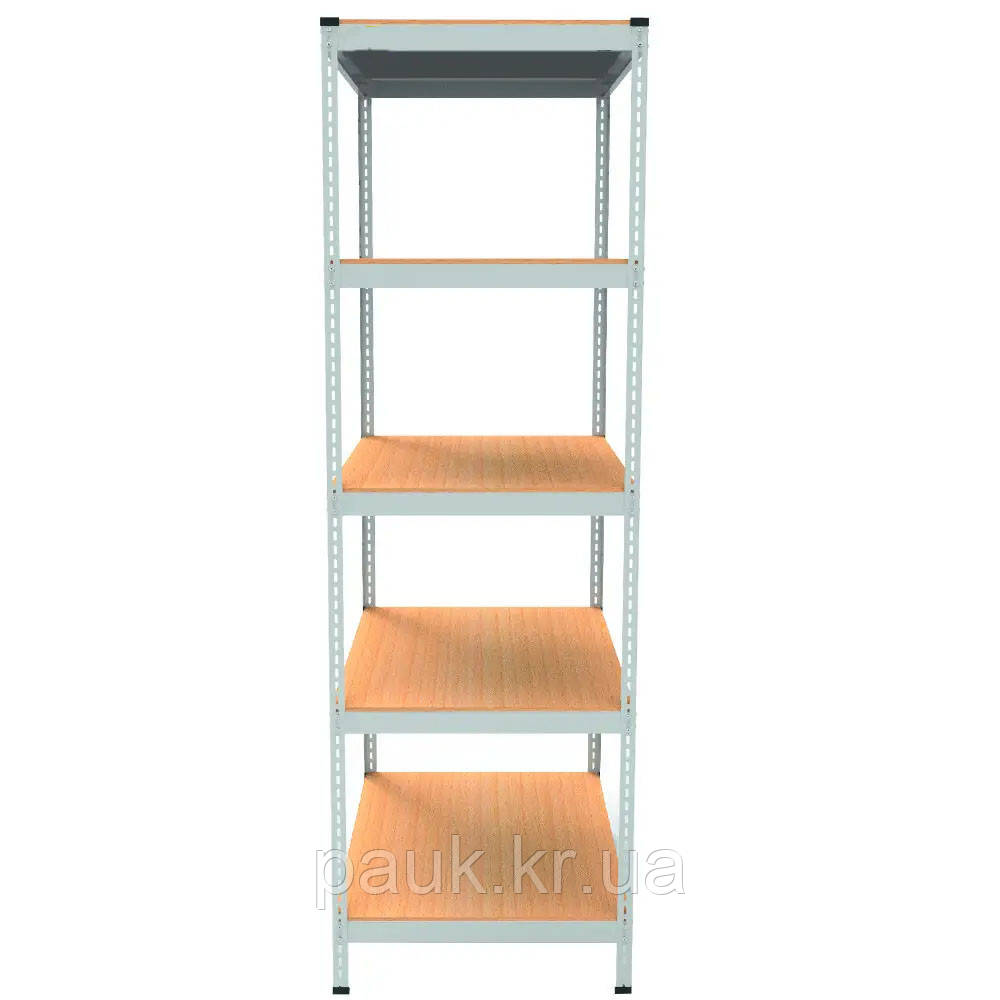 Складський поличковий стелаж 2400х600x600 білий, стелаж  5 полиць з ДСП, побутовий стелаж, стелаж на виробництво металевий, фото 1