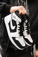 Кроссовки Nike Air Jordan white/black. Найк Аир Джордан бело-черные