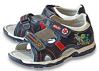 Ортопедические босоножки сандалии летняя обувь для мальчика 0212C синие BI&KI р.30