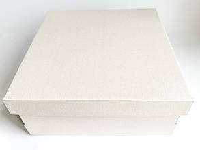 Самозбірна коробка з крафт-картону 250*250*110мм біла