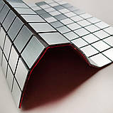 Самоклеюча алюмінієва плитка срібна мозаїка 300*300*3 мм. (1167), фото 3