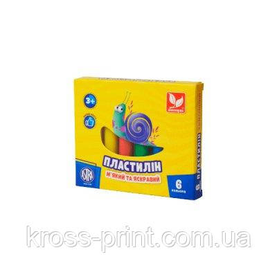 Пластилін Школярик 83811905 6 кольорів 78 г