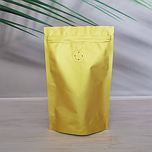 Дой-Пак з зіп замком з клапаном для кави 50 г золотий 100х170