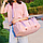 Сумка спортивна жіноча, сумка для фітнесу з відділом для взуття дорожня Рожева ( код: IBS142P ), фото 9