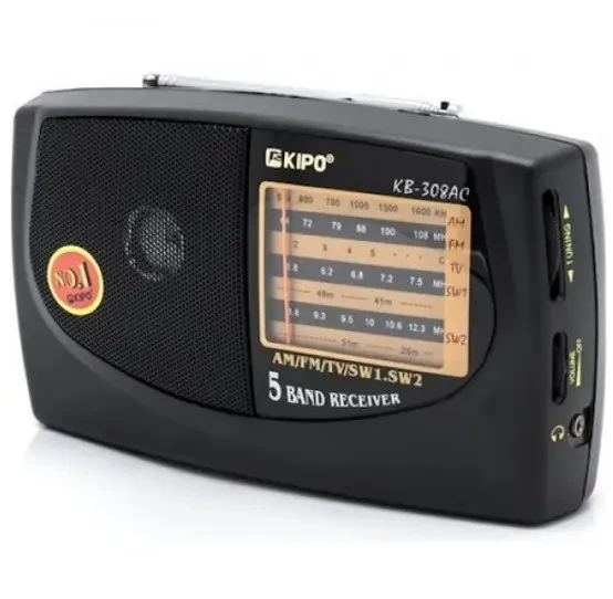 Радиоприемник KIPO KB-308AC, FM/AM радио, AUX